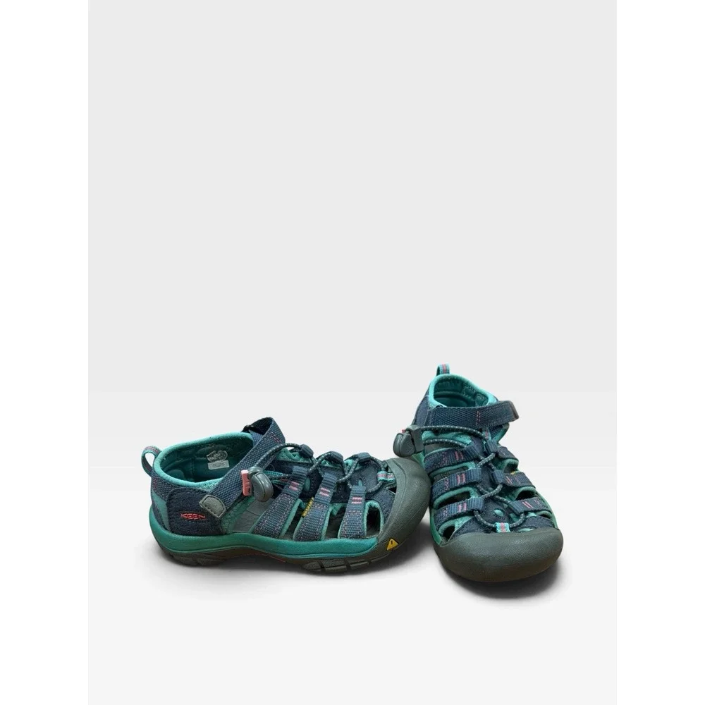 KEEN Newport H2 Kids Size 12 Teal Blue Pink Water Hiking Sport Sandals Washable